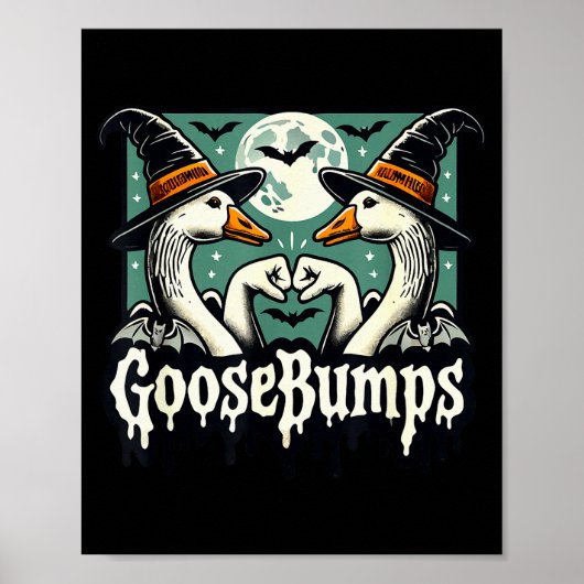 Goose Bumps Goosebumps Funny Geese Fist Bump Hallo Poster (Vorne)