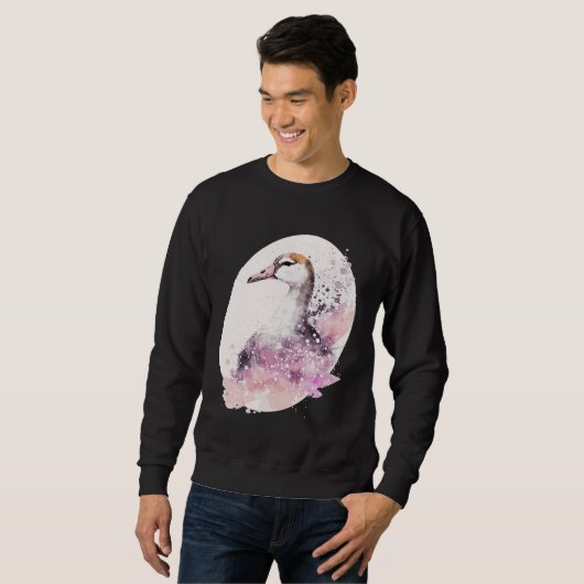 Goose Cherry Blossom Japanese Sakura Goose Sweatshirt (Vorne ganz)