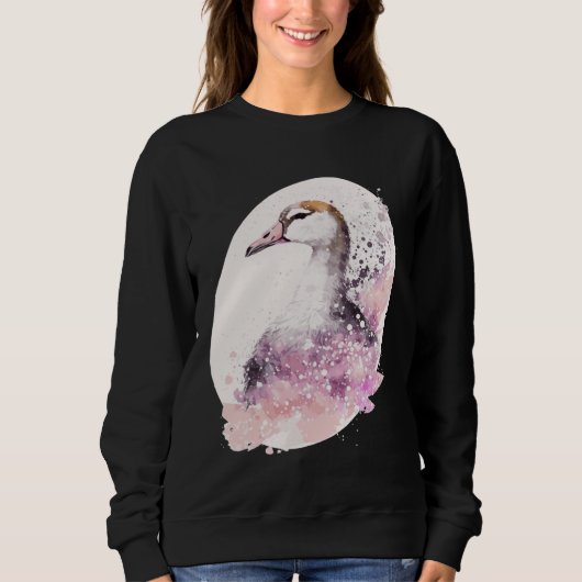 Goose Cherry Blossom Japanese Sakura Goose Sweatshirt (Vorderseite)