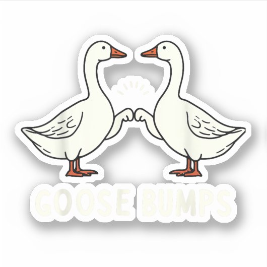 Goose Couple Funny Goose Bumps Sarcastic Goose Lov Aufkleber (Vorderseite)