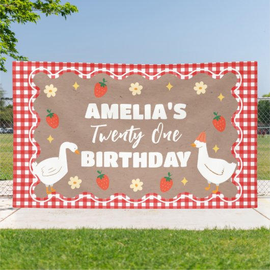 Goose craft Birthday party banner (Außenbereich)