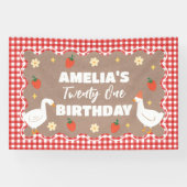 Goose craft Birthday party banner backdrop (Horizontal)