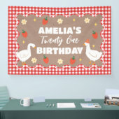 Goose craft Birthday party banner backdrop (Messe)