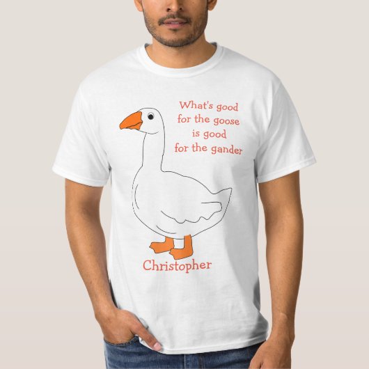 Goose Design Personalisierter T - Shirt (Vorderseite)