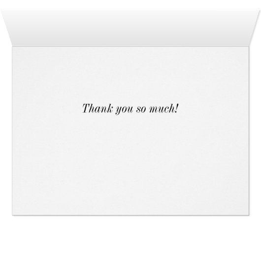 Goose Feathers Floating Danke Karte (Innenansicht Horizontal (Unten))