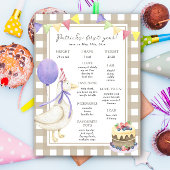 Goose First Birthday Milestone Geburtstag Poster