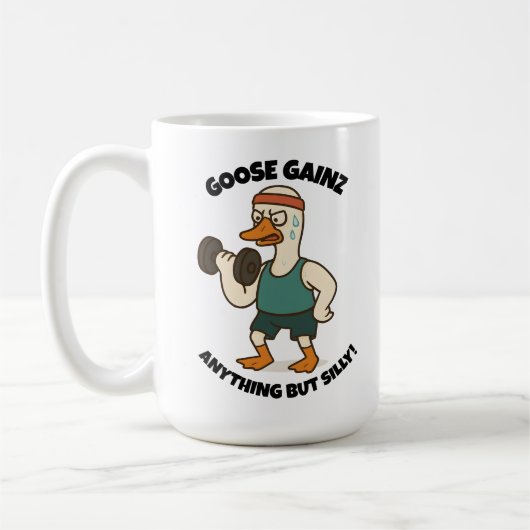 Goose Gainz – Funny Goose Gym Workout Design Kaffeetasse (Links)