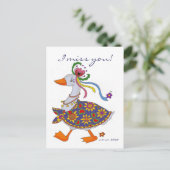Goose geht ukrainische Volkskunst raus Postkarte (Stehend Vorderseite)