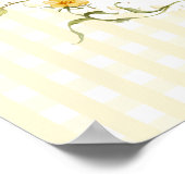 Goose Gender neutral Gingham Baby Shower Welcome Poster (Ecke)