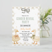 Goose Gender Reveal Invitation Einladung (Stehend Vorderseite)