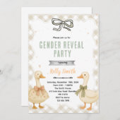 Goose Gender Reveal Invitation Einladung (Vorne/Hinten)