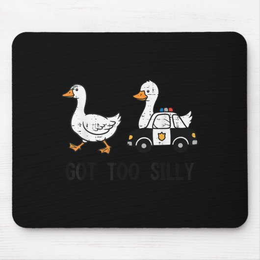 Goose Got Too Silly Lice Car Funny Animal Men Wome Mousepad (Vorne)