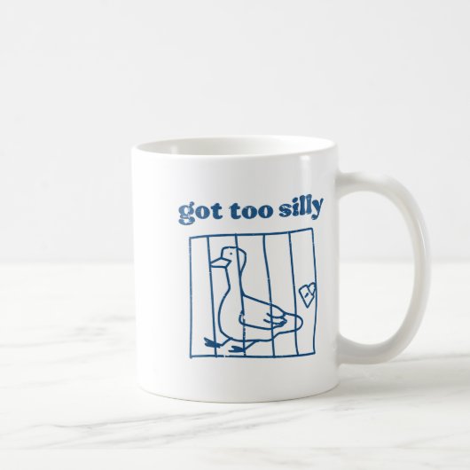 Goose Got Too Silly Prison Funny Jail Animal Kids  Kaffeetasse (Rechts)