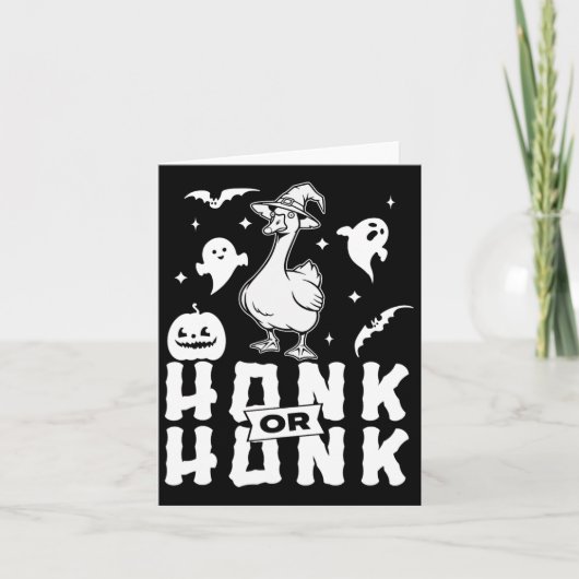 Goose Halloween Spooky Honk oder Honk Witz Design Karte (Vorderseite)