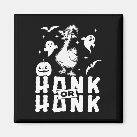 Goose Halloween Spooky Honk oder Honk Witz Design Magnet (Vorne)