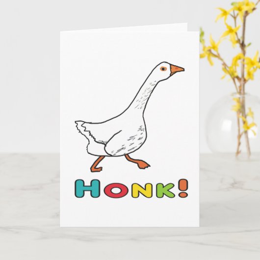 Goose Honk Karte (Gelbe Blume)
