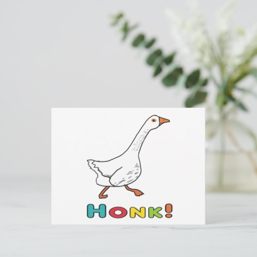 Goose Honk Postkarte (Stehend Vorderseite)