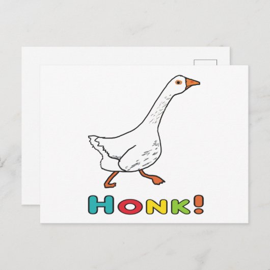 Goose Honk Postkarte (Vorne/Hinten)