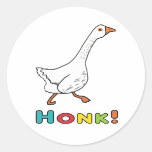 Goose Honk Runder Aufkleber