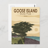 Goose Island Staat Park Texas Vintag Postkarte (Vorne/Hinten)