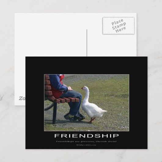 Goose & Little Boy Freundschaft Postkarte (Vorne/Hinten)