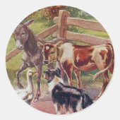 Goose mit all seinen Freunden Runder Aufkleber (Vorderseite)