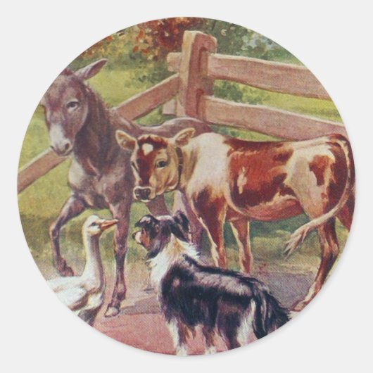 Goose mit all seinen Freunden Runder Aufkleber (Vorderseite)