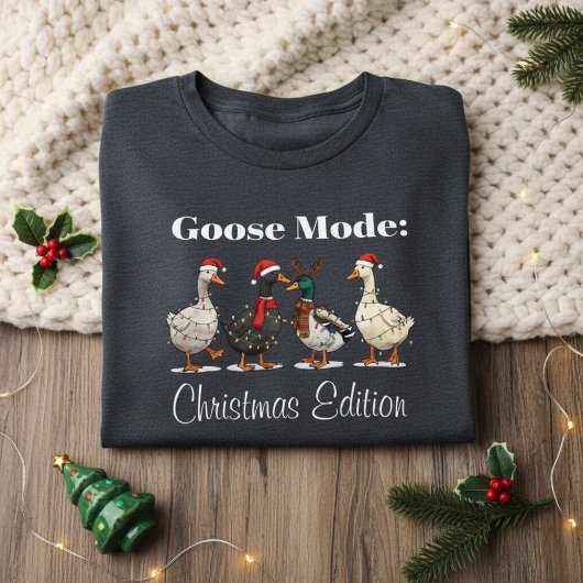 Goose Mode Christmas Edition T-Shirt Tri-Blend Shirt