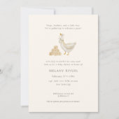 Goose Nest Neutral Baby Shower Invitation Einladung (Vorderseite)