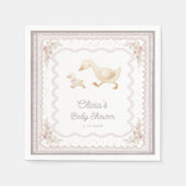 Goose Nursery  Duck Neutral Baby Shower Serviette (Vorderseite)