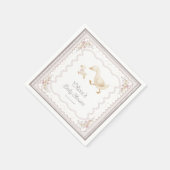 Goose Nursery  Duck Neutral Baby Shower Serviette (Ecke)