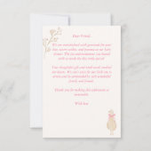 Goose nursery rhymes baby shower dankeskarte (Rückseite)