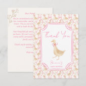 Goose nursery rhymes baby shower dankeskarte (Vorne/Hinten)