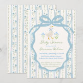 Goose nursery rhymes baby shower einladung (Vorne/Hinten)