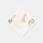 Goose nursery rhymes baby shower monogrammed serviette (Ecke)