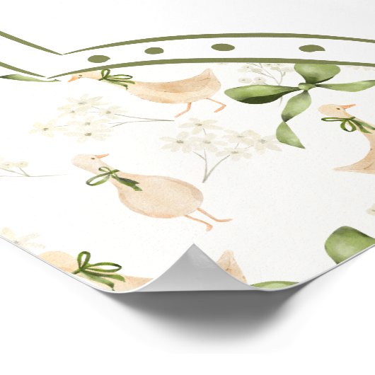 Goose nursery rhymes baby shower welcome sign poster (Ecke)