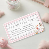 Goose Pink Gingham Girl Books for Baby Showroom Begleitkarte