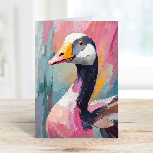 Goose Portrait Moderne Impressionistische Kunst Karte