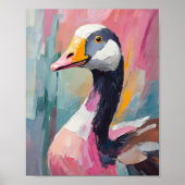 Goose Portrait Moderne Impressionistische Kunst Poster (Vorne)