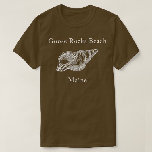 Goose Rocks Beach Maine Muschel T-Shirt (Design vorne)