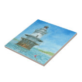 Goose Rocks Lighthosususue Wassercolor Fliese (Seite)