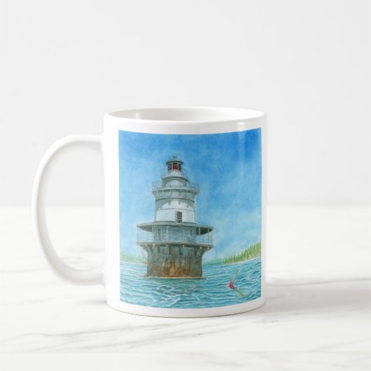 Goose Rocks Lighthosususue Wassercolor Kaffeetasse (Links)