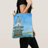 Goose Rocks Lighthosususue Wassercolor Tasche (Von Nahem)