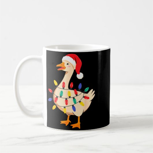 Goose Santa Hat Funny Christmas Lights Xmas Tree M Kaffeetasse (Links)