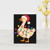 Goose Santa Hat Funny Christmas Lights Xmas Tree M Karte (Gelbe Blume)