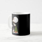 Goose Santa Sleigh Flying Funny Magical Christmas Kaffeetasse (Vorderseite Links)
