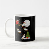 Goose Santa Sleigh Flying Funny Magical Christmas Kaffeetasse (Links)