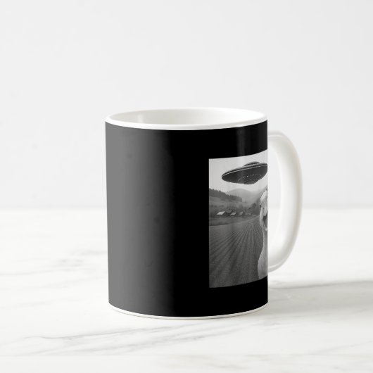 Goose Selfie mit Alien Ufo Funny für Männer Frauen Kaffeetasse (VorderseiteRechts)