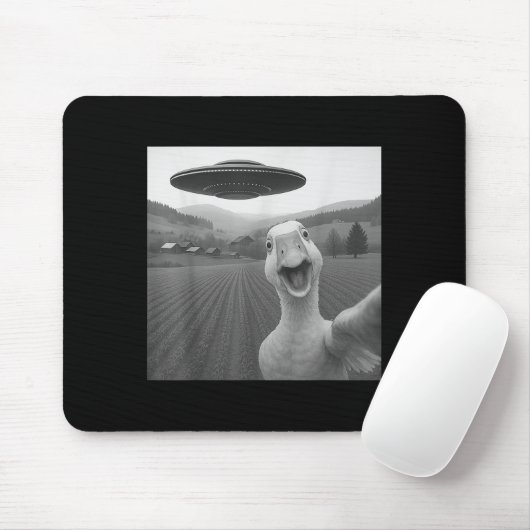 Goose Selfie mit Alien Ufo Funny für Männer Frauen Mousepad (Mit Mouse)