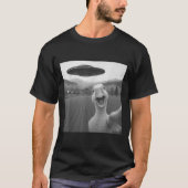 Goose Selfie mit Alien Ufo Funny für Männer Frauen T-Shirt (Vorderseite)